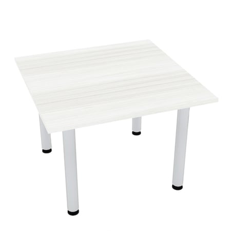 Skutchi Designs 42 in W, 42 in L, 29 in H, Engineered Wood Top, White HAR-SQ-42-POST-WHCYPRESS